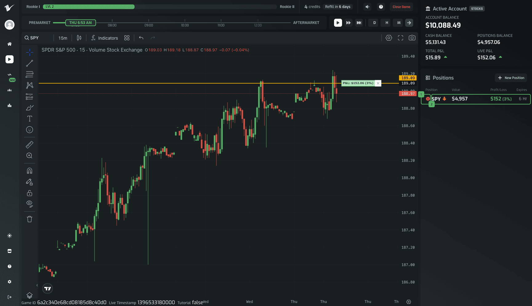 Position row with quick close